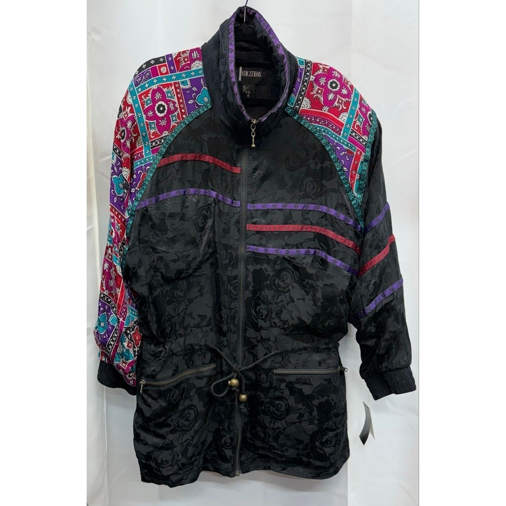 Indications 100% Silk Long Jacket & Unbranded Lined Silk Pants *see desc 4 fit